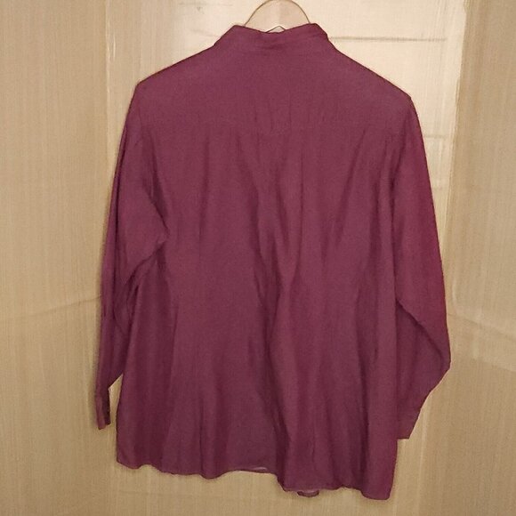 Bit & Bridle Plus Berry Purple Western Button Down 3XL - Picture 2 of 5